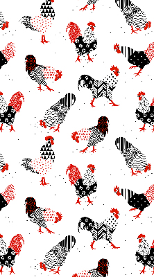 Modern roller blind con diseño de gallos