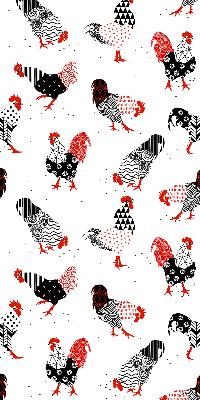 Modern roller blind con diseño de gallos