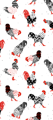 Modern roller blind con diseño de gallos