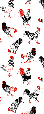 Modern roller blind con diseño de gallos
