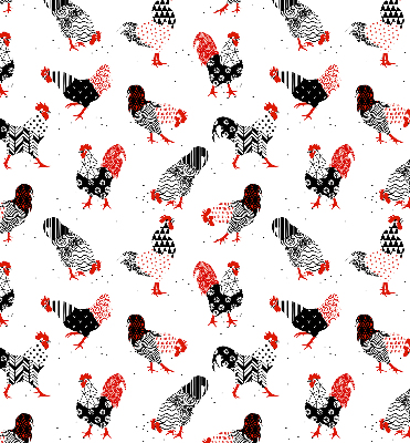 Modern roller blind con diseño de gallos