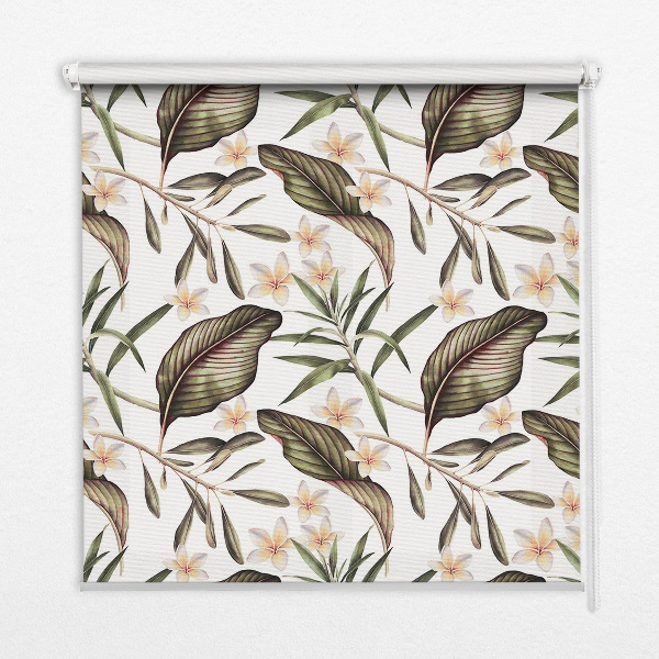 Modern roller blind con estampado de flores con tallos