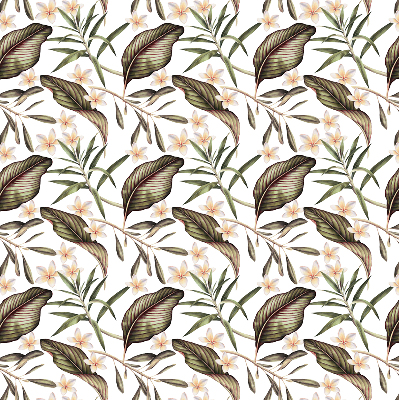 Modern roller blind con estampado de flores con tallos