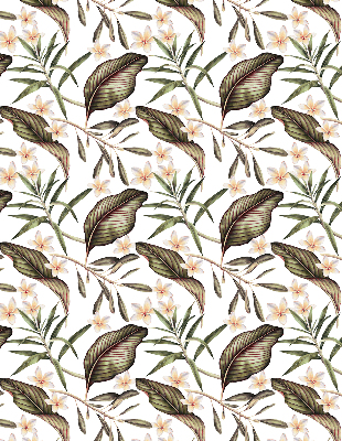 Modern roller blind con estampado de flores con tallos