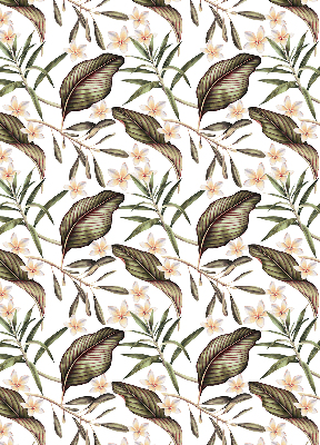 Modern roller blind con estampado de flores con tallos
