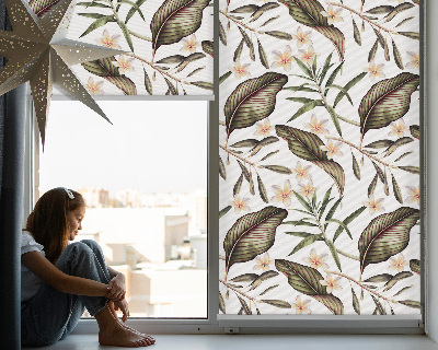 Modern roller blind con estampado de flores con tallos