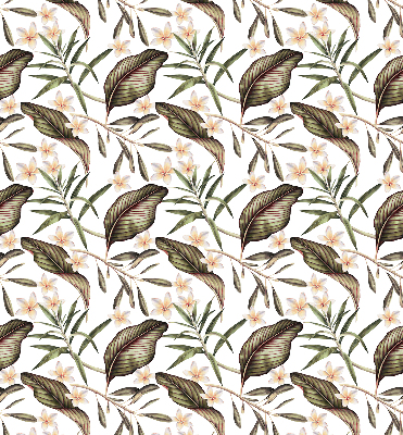 Modern roller blind con estampado de flores con tallos
