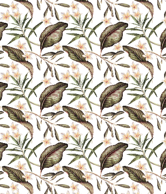 Modern roller blind con estampado de flores con tallos