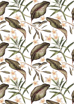 Modern roller blind con estampado de flores con tallos