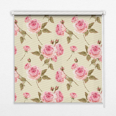 Estor enrollable con estampado de rosas