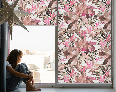Modern roller blind con estampado de flores rosas