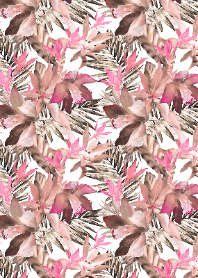 Modern roller blind con estampado de flores rosas