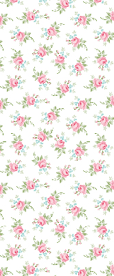 Estor enrollable para ventana con estampado de rosas