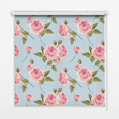 Estor enrollable con estampado de rosas