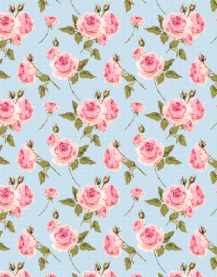 Estor enrollable con estampado de rosas