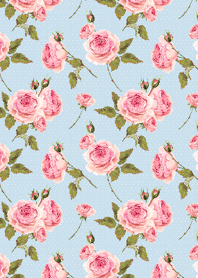 Estor enrollable con estampado de rosas