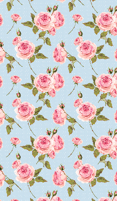 Estor enrollable con estampado de rosas