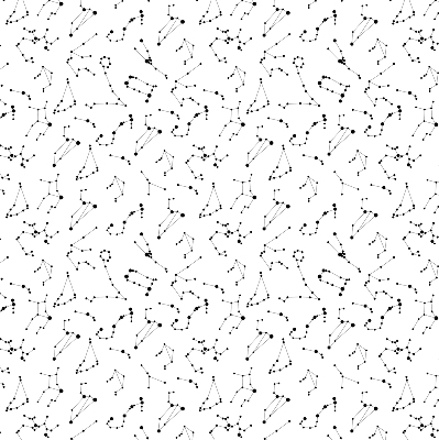 Modern roller blind con estampado de constelaciones