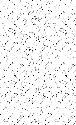 Modern roller blind con estampado de constelaciones
