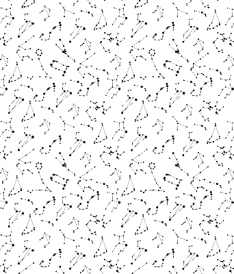 Modern roller blind con estampado de constelaciones