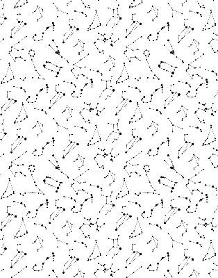 Modern roller blind con estampado de constelaciones