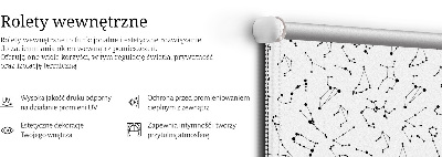 Modern roller blind con estampado de constelaciones