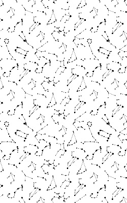 Modern roller blind con estampado de constelaciones