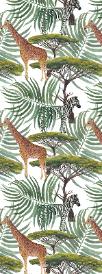 Modern roller blind con diseño de animales y árboles