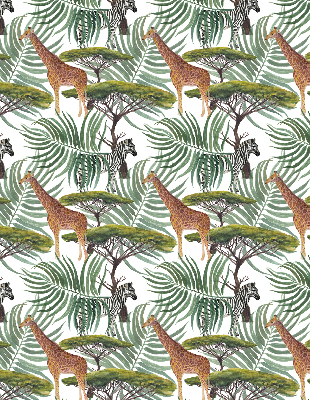 Modern roller blind con diseño de animales y árboles