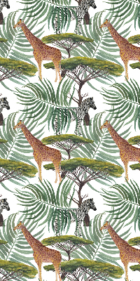 Modern roller blind con diseño de animales y árboles