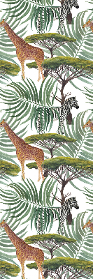 Modern roller blind con diseño de animales y árboles