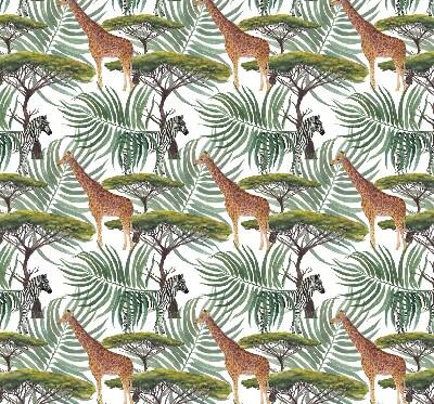Modern roller blind con diseño de animales y árboles