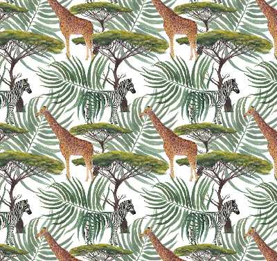 Modern roller blind con diseño de animales y árboles