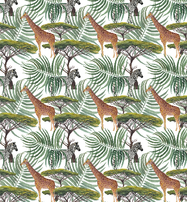 Modern roller blind con diseño de animales y árboles