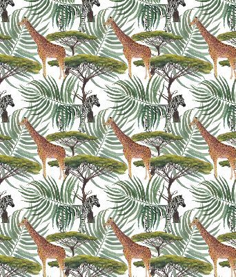 Modern roller blind con diseño de animales y árboles