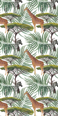 Modern roller blind con diseño de animales y árboles