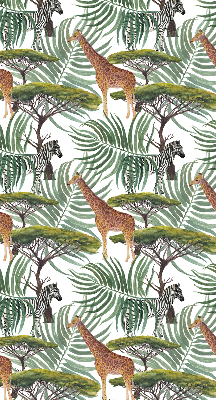 Modern roller blind con diseño de animales y árboles
