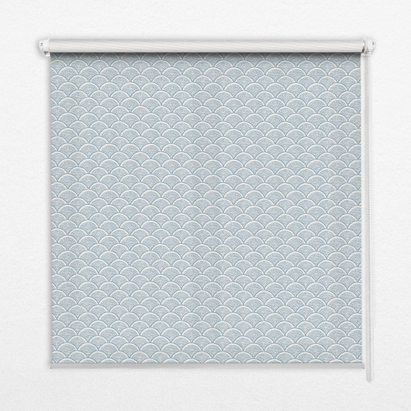 Estor enrollable para ventana con forma semicircular