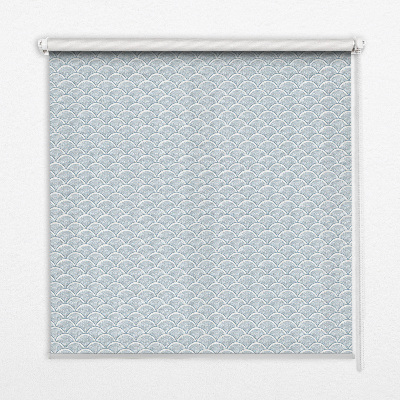 Estor enrollable para ventana con forma semicircular