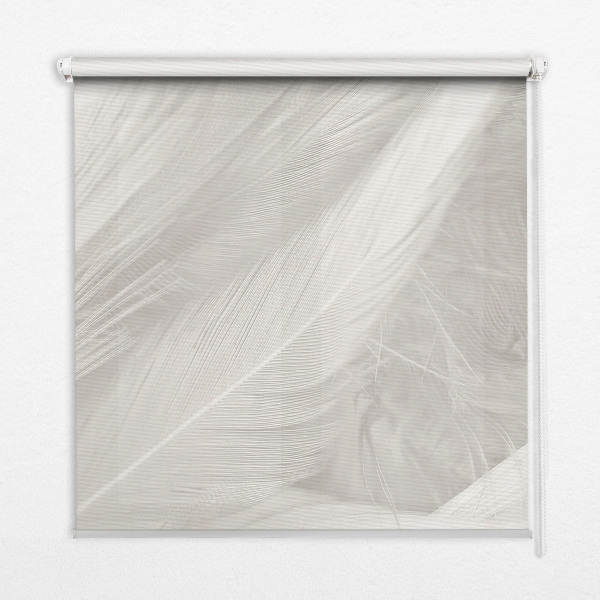 Modern roller blind con diseño de plumas