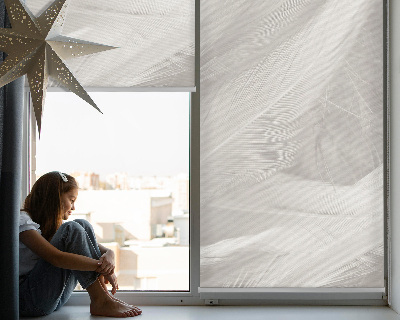 Modern roller blind con diseño de plumas