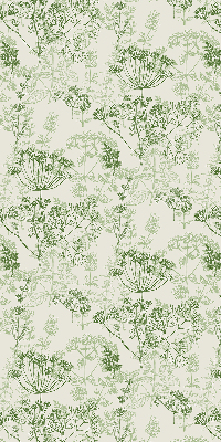 Estor enrollable con estampado de plantas verdes