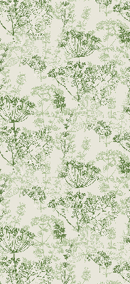 Estor enrollable con estampado de plantas verdes