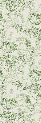Estor enrollable con estampado de plantas verdes
