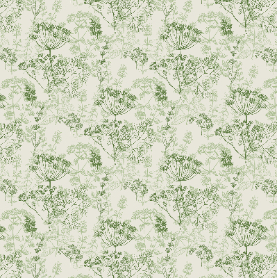 Estor enrollable con estampado de plantas verdes