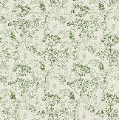 Estor enrollable con estampado de plantas verdes