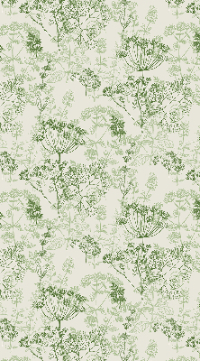 Estor enrollable con estampado de plantas verdes
