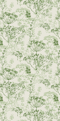 Estor enrollable con estampado de plantas verdes