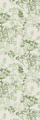 Estor enrollable con estampado de plantas verdes