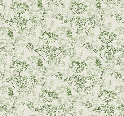 Estor enrollable con estampado de plantas verdes